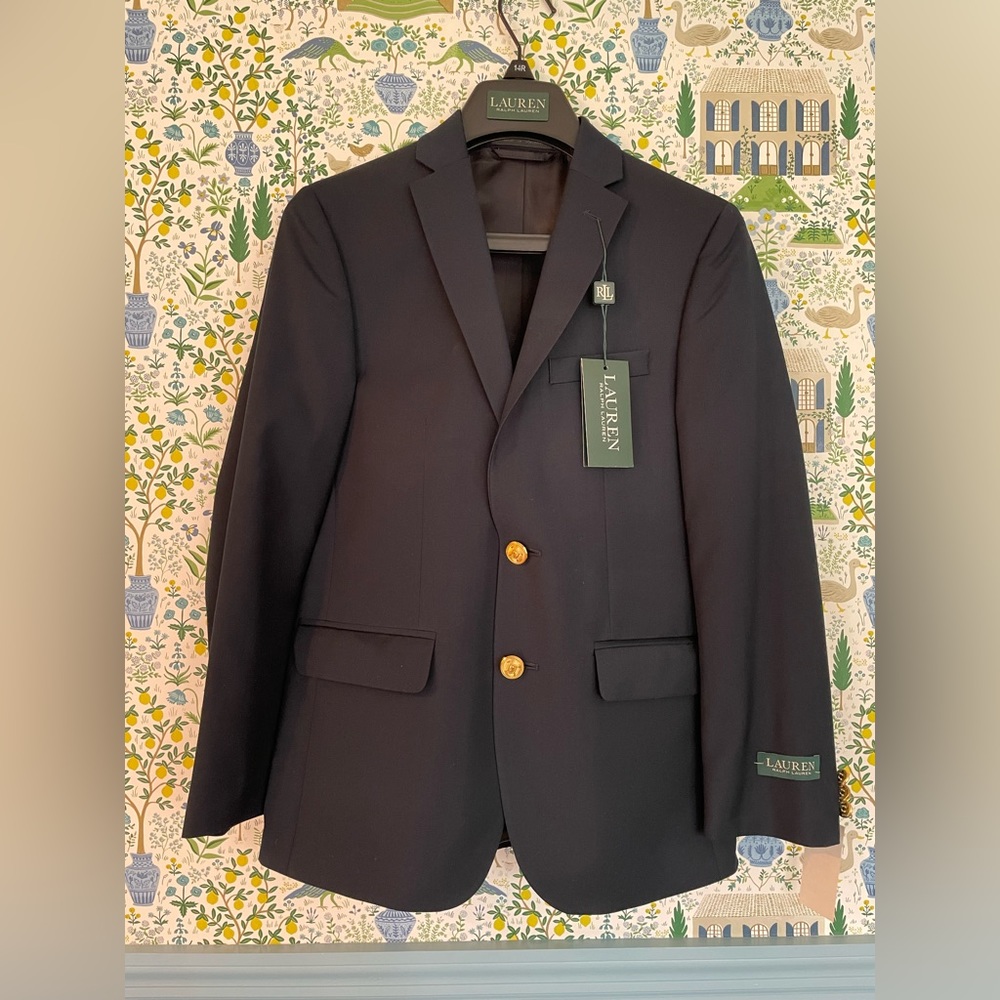 NWT Ralph Lauren Boys Size 14R Navy Blayton Blazer